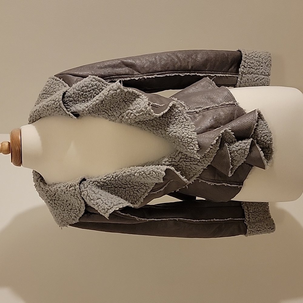 NWT RYU Pewter Waterfall Sherling Jacket Size:M